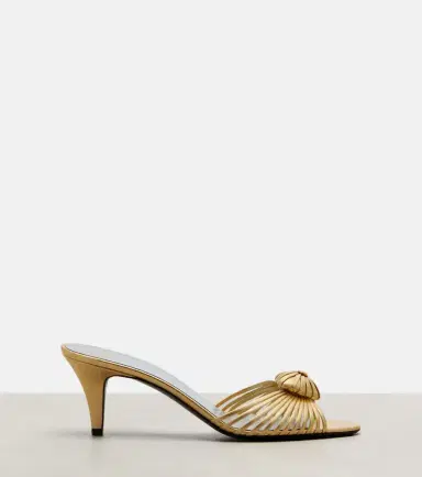 Valentino Garavani Caur Royal metallic leather mules | Thumbnail 3 Valentino Garavani Caur Royal metallic leather mules | Thumbnail 3