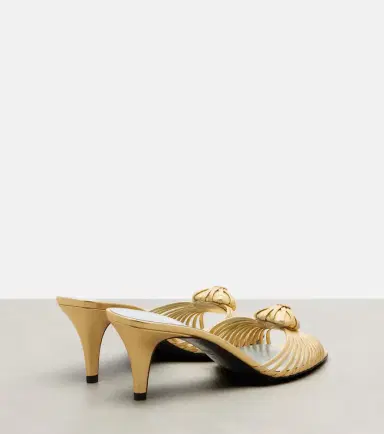 Valentino Garavani Caur Royal metallic leather mules | Thumbnail 4 Valentino Garavani Caur Royal metallic leather mules | Thumbnail 4