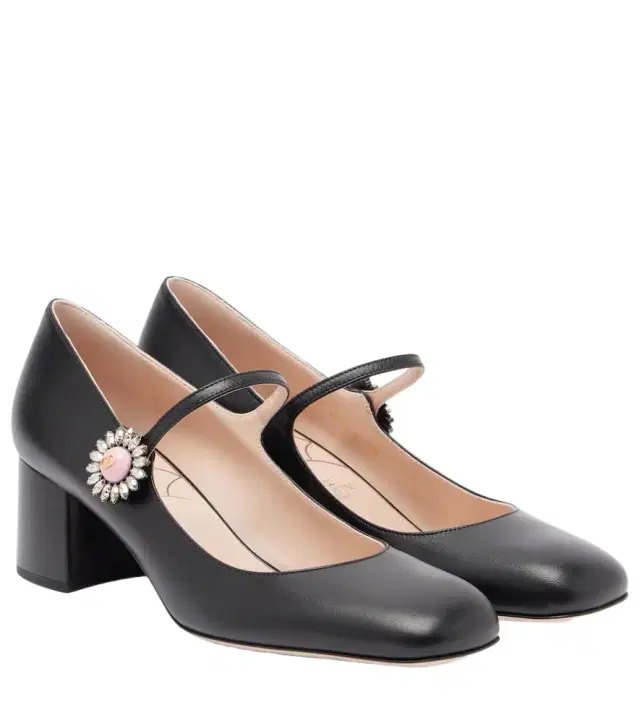 Valentino Garavani Daisy Jewel 55 leather Mary Jane pumps