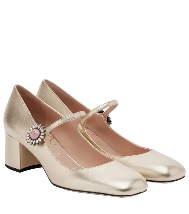 Valentino Garavani Daisy Jewel 55 leather Mary Jane pumps