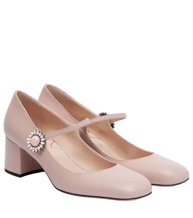 Valentino Garavani Daisy Jewel 55 leather Mary Jane pumps
