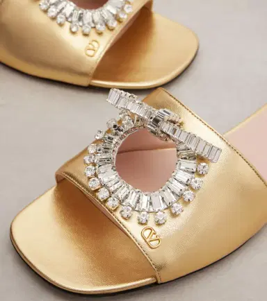 Valentino Garavani Adamantine embellished leather slides | Thumbnail 3