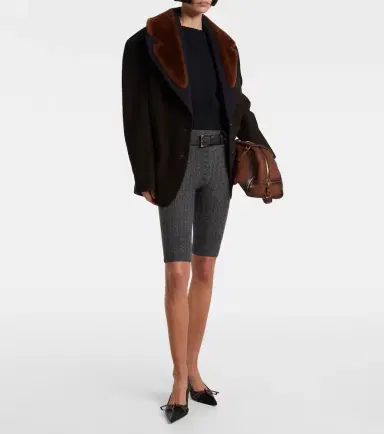 Prada Knitted wool and cashmere shorts | Thumbnail 4