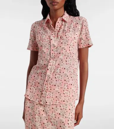 Prada Floral silk-blend shirt | Thumbnail 3 Prada Floral silk-blend shirt | Thumbnail 3