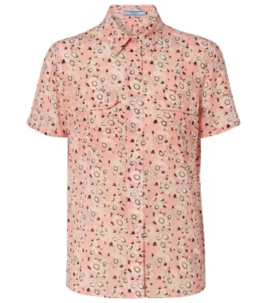 Prada Floral silk-blend shirt | Thumbnail 1 Prada Floral silk-blend shirt | Thumbnail 1