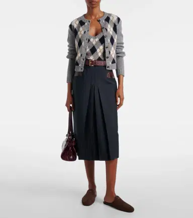 Prada Argyle cashmere crop top | Thumbnail 4