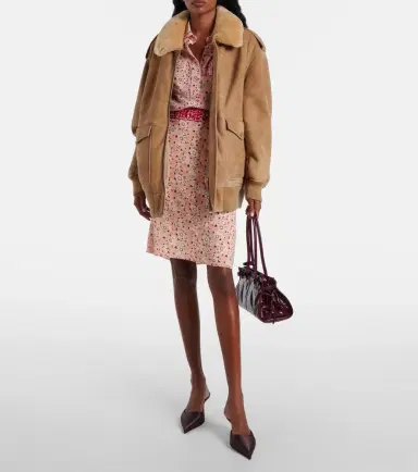 Prada Floral silk-blend pencil skirt | Thumbnail 4
