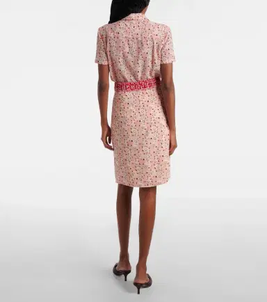 Prada Floral silk-blend pencil skirt | Thumbnail 5