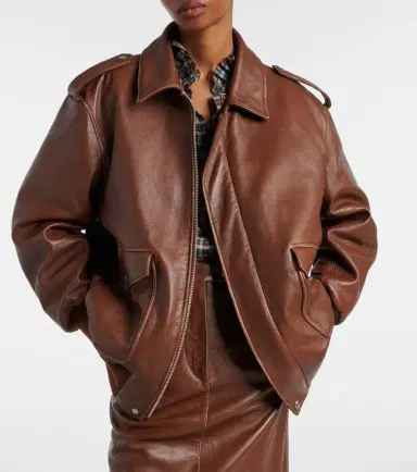 Prada Shearling-trimmed leather bomber jacket | Thumbnail 6