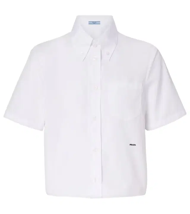 Logo cotton poplin shirt