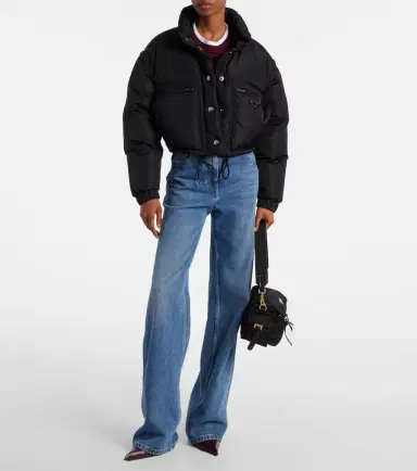 Prada Re-Nylon cropped down jacket | Thumbnail 3 Prada Re-Nylon cropped down jacket | Thumbnail 3