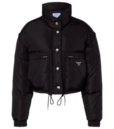 Prada Re-Nylon cropped down jacket | Thumbnail 1 Prada Re-Nylon cropped down jacket | Thumbnail 1