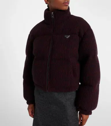 Prada Cropped wool and cashmere down jacket | Thumbnail 4 Prada Cropped wool and cashmere down jacket | Thumbnail 4