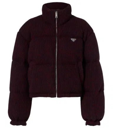 Prada Cropped wool and cashmere down jacket | Thumbnail 1 Prada Cropped wool and cashmere down jacket | Thumbnail 1