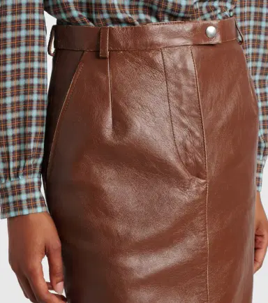 Prada Leather pencil skirt | Thumbnail 4