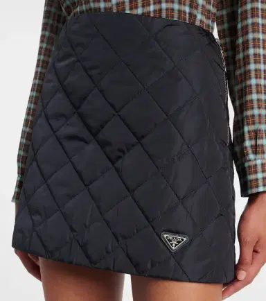 Prada Re-Nylon quilted miniskirt | Thumbnail 2 Prada Re-Nylon quilted miniskirt | Thumbnail 2