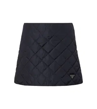 Prada Re-Nylon quilted miniskirt | Thumbnail 1 Prada Re-Nylon quilted miniskirt | Thumbnail 1