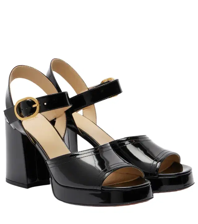 Valentino Garavani Fawcette VLogo Signature 100 leather platform sandals