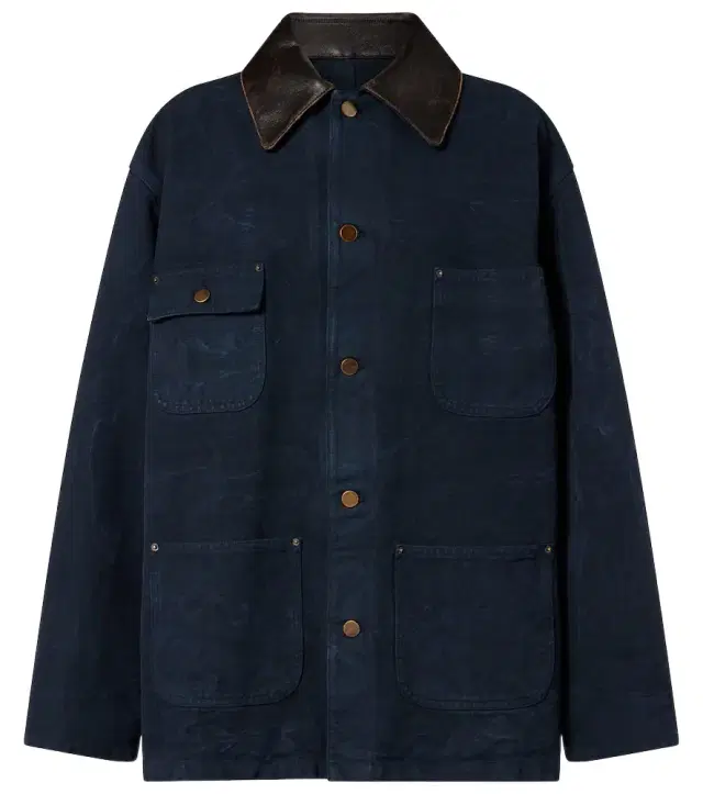 Prada Oversized cotton leather-trimmed jacket