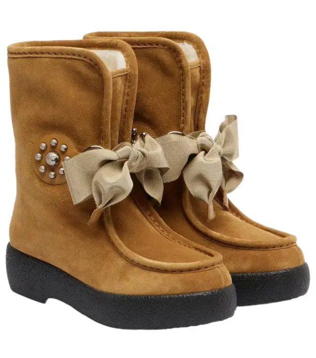 Valentino Garavani Snowish studded suede ankle boots