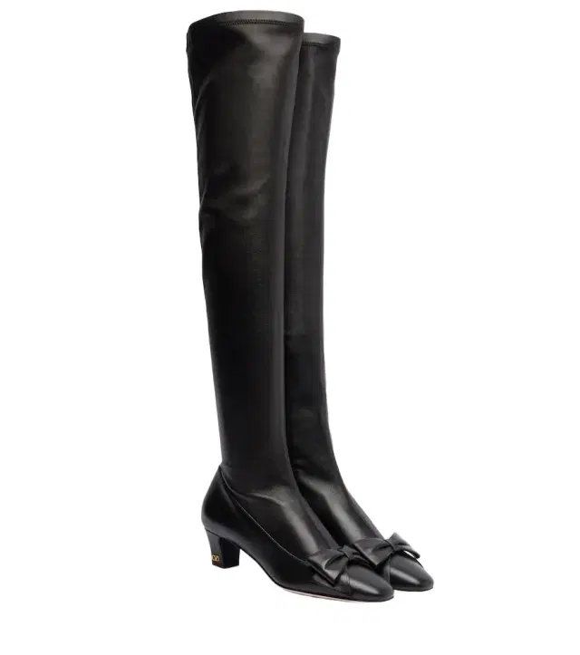Valentino Garavani Bowow 45 leather over-the-knee boots