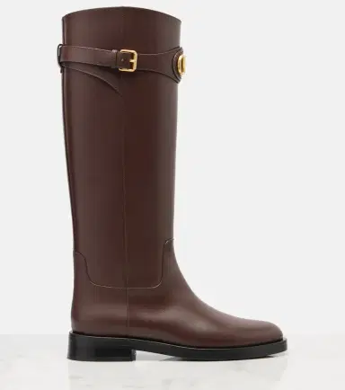 Valentino Garavani VLogo leather knee-high boots | Thumbnail 2 Valentino Garavani VLogo leather knee-high boots | Thumbnail 2