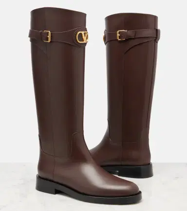 Valentino Garavani VLogo leather knee-high boots | Thumbnail 3 Valentino Garavani VLogo leather knee-high boots | Thumbnail 3