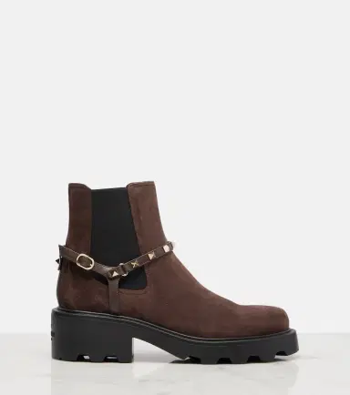 Valentino Garavani Beatle Rockstud suede Chelsea boots | Thumbnail 2 Valentino Garavani Beatle Rockstud suede Chelsea boots | Thumbnail 2