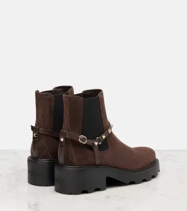 Valentino Garavani Beatle Rockstud suede Chelsea boots | Thumbnail 3 Valentino Garavani Beatle Rockstud suede Chelsea boots | Thumbnail 3