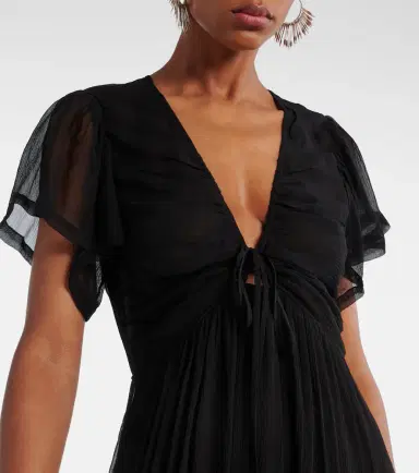 Isabel Marant Agathe gathered silk maxi dress | Thumbnail 3
