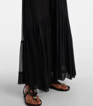 Isabel Marant Agathe gathered silk maxi dress | Thumbnail 4