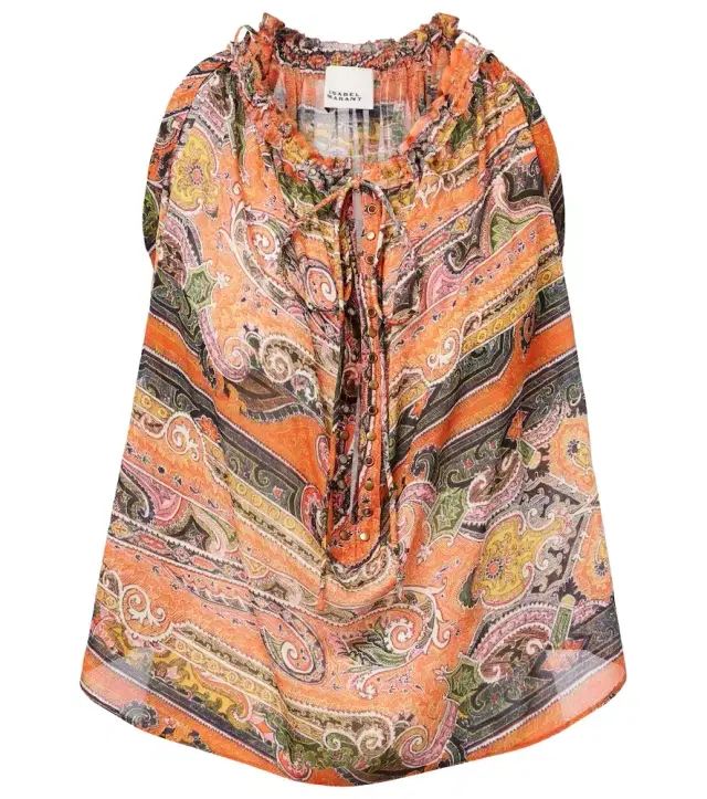 Isabel Marant Marilou paisley silk voile top
