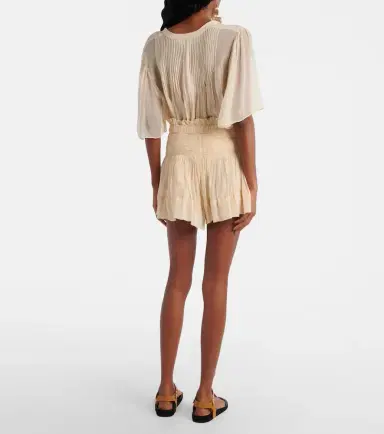 Isabel Marant Maelly shirred silk shorts | Thumbnail 3