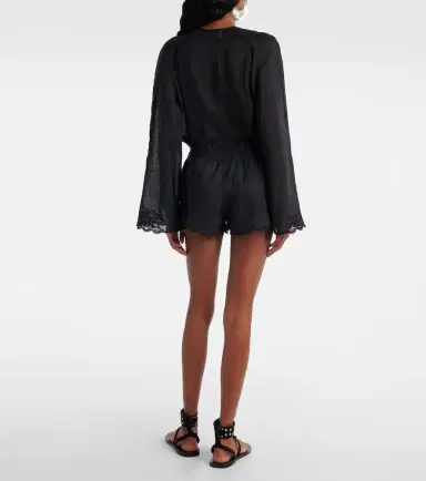 Isabel Marant Lola broderie anglaise ramie shorts | Thumbnail 4