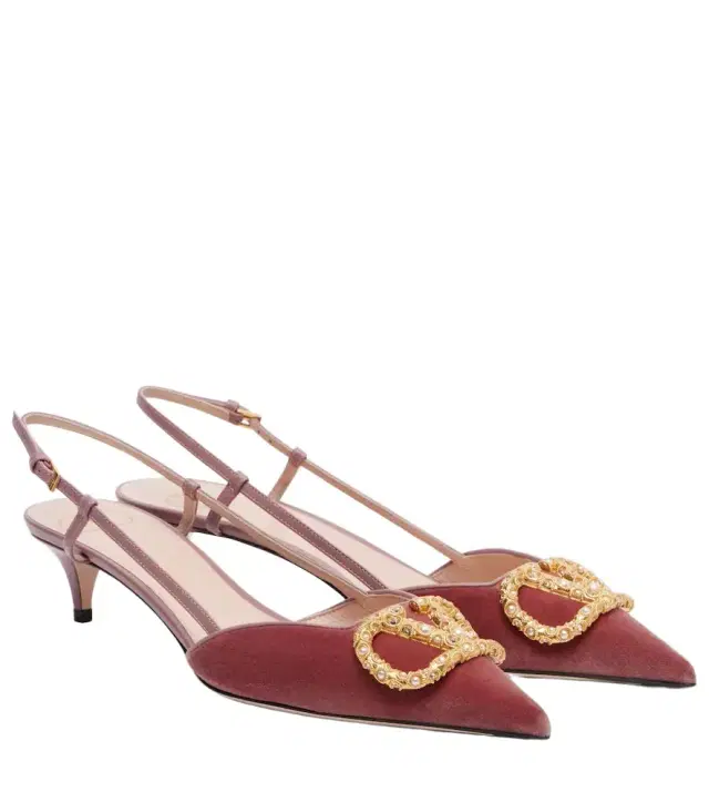 Valentino Garavani VLogo 40 velvet slingback pumps