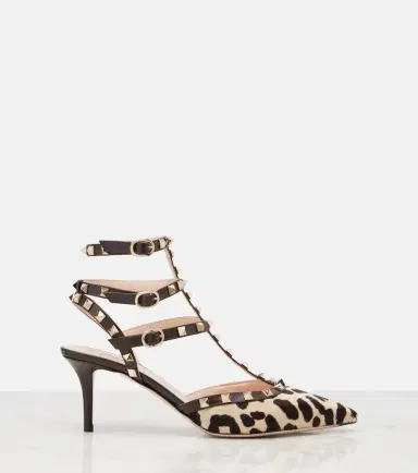 Valentino Garavani Rockstud 65 calf hair pumps | Thumbnail 3