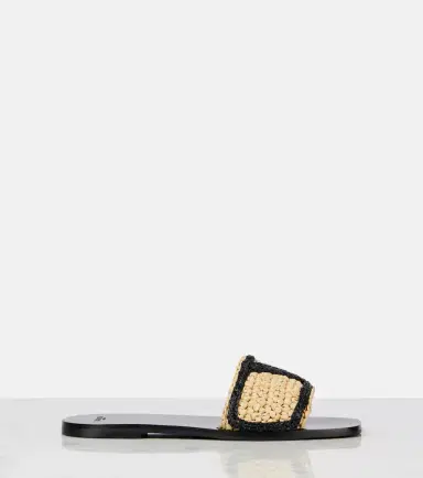 Valentino Garavani Viva Superstar embroidered crochet slides | Thumbnail 4