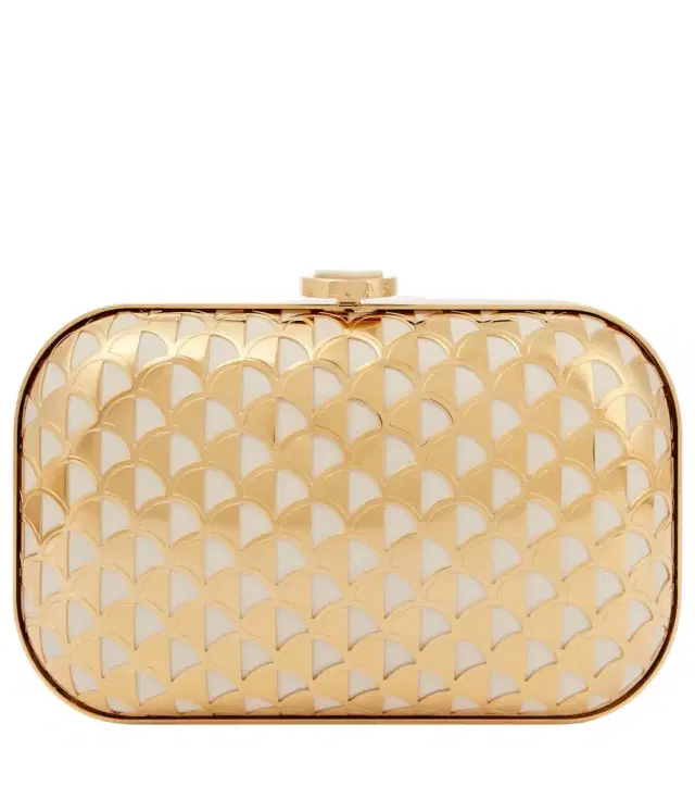 Bvlgari Calla gold-plated clutch