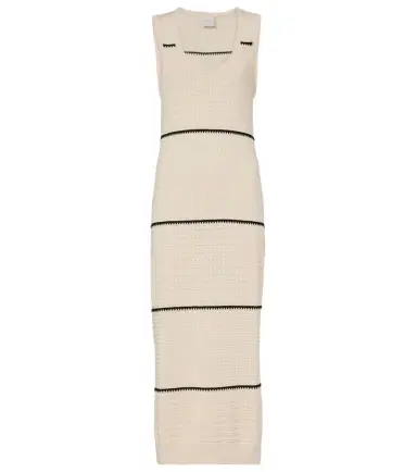 Varley Scott striped cotton midi dress | Thumbnail 1