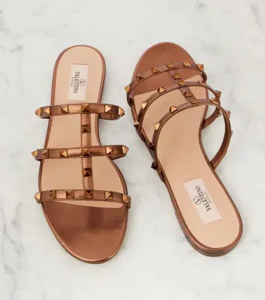 Valentino Garavani Rockstud metallic leather sandals | Thumbnail 4