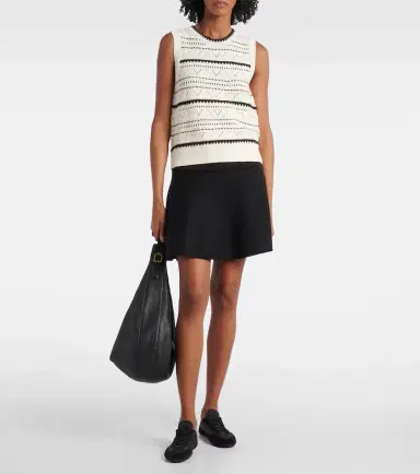 Varley Athena pointelle cotton sweater vest | Thumbnail 2