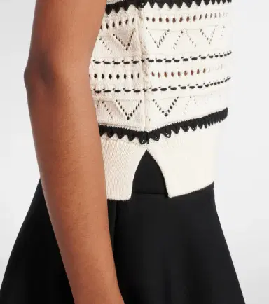 Varley Athena pointelle cotton sweater vest | Thumbnail 4