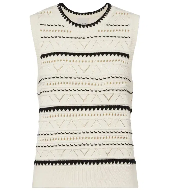 Varley Athena pointelle cotton sweater vest