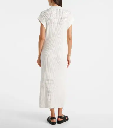 Varley Cheston pointelle cotton maxi dress | Thumbnail 4