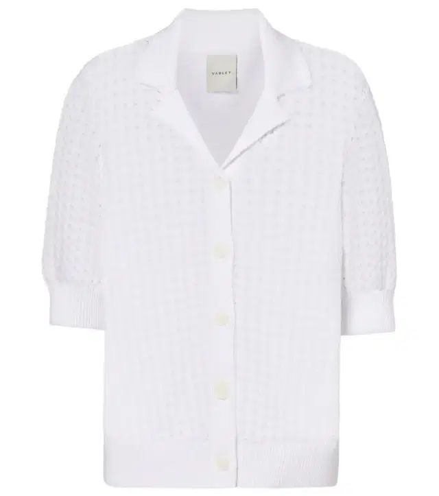 Varley Ellie open-knit cotton cardigan