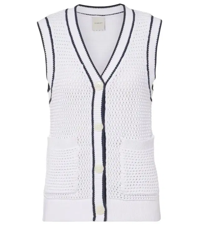 Varley Leilani open-knit cotton-blend top