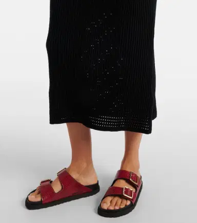 Varley Cheston pointelle cotton midi dress | Thumbnail 2
