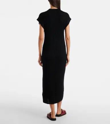 Varley Cheston pointelle cotton midi dress | Thumbnail 3
