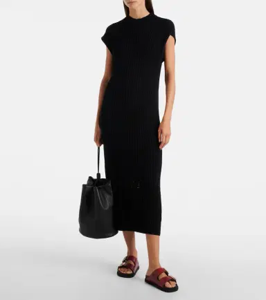 Varley Cheston pointelle cotton midi dress | Thumbnail 5