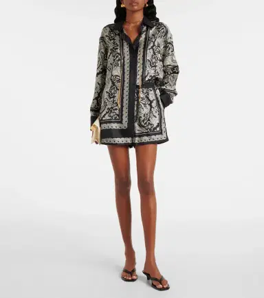 Nili Lotan Alfie paisley silk twill shirt | Thumbnail 3